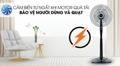 Quạt đứng Sharp 3 cánh PJ-S40RV-DG 50W (Có remote)
