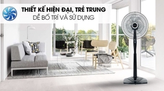 Quạt đứng Sharp 3 cánh PJ-S40RV-DG 50W (Có remote)