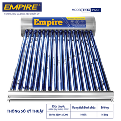 Máy tắm nước nóng năng lượng mặt trời EMPIRE 160 Lít- ERASUN E316-PG16