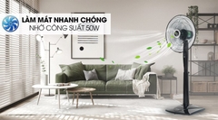 Quạt đứng Sharp 3 cánh PJ-S40RV-DG 50W (Có remote)