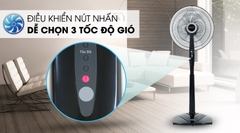 Quạt đứng Sharp 3 cánh PJ-S40RV-DG 50W (Có remote)