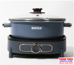 Nồi lẩu nướng đa năng 3 in 1 Matika MTK-9055