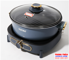 Nồi lẩu nướng đa năng 3 in 1 Matika MTK-9055