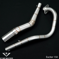 Cổ pô tăng 2 khúc Inox 304 tặng 2 lò xo gắn Exciter, Winner