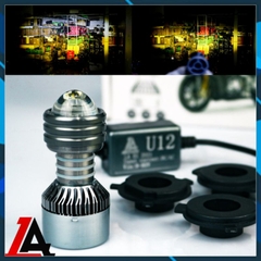 Đèn Led bi cầu Mini U12 chân H4 12V-24V tăng sáng cho ôtô, xe máy