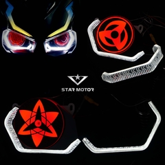 LED 3D gắn sẵn mặt xoay Sharingan sử dụng bi cầu gắn demi dành cho AB, SH, EX, WINNER X, Vario