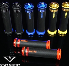 Tay nắm, bao tay cao su RCB gù nhôm CNC sử dụng cho mọi dòng xe máy