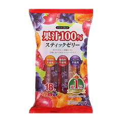Thạch Que Nước Trái Cây Ribon Nhật 3 Vị, Gói 18 Que