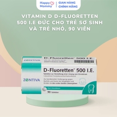 Vitamin D D-Fluoretten 500 I.E Đức Cho Trẻ Sơ Sinh Và Trẻ Nhỏ, 90 Viên