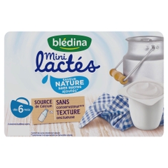 Sữa Chua Bledina Mini Lactes Pháp, 6 Hộp X 55G (6-36M)