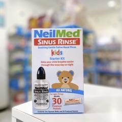 Bộ Bình Rửa Mũi Neilmed Sinus Rinse Kids Mỹ, 30 Gói (4Y+)