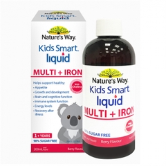 Vitamin Tổng Hợp Và Sắt Nature'S Way Kids Smart Liquid Multi + Iron, 200Ml (1Y+)