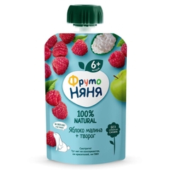 Trái Cây Nghiền Frutonyanya Nga Vị Mâm Xôi Táo, 90G (6M+)