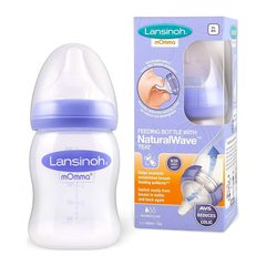 Bình Sữa Lansinoh 160ml, Núm Ty Size S, Hàng Mỹ (0-3M)