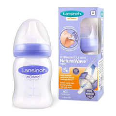 Bình Sữa Lansinoh 160Ml, Núm Ty Size S, Hàng Mỹ (0-3M)