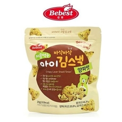 Snack Rong Biển Rang Gạo Hữu Cơ Bebest Hàn, 20G (12M+)