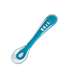 Thìa Chống Trượt Beaba Baby Spoon Màu Xanh (8M+)
