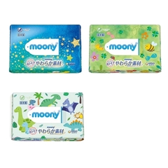 Khăn giấy ướt Moony nội địa Nhật (Gói 76 miếng)
