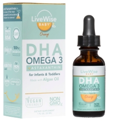 DHA, Omega-3 Dạng Giọt Livewise Baby Vị Cam 30Ml (0-2Y)