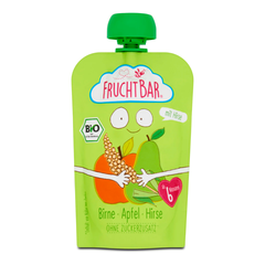 Trái Cây Nghiền Fruchtbar Đức Vị Táo, Lê, Hạt Kê 90G (6M+)