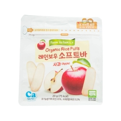 Bánh Gạo Organic Farm To Family Hàn Dạng Thanh Vị Chuối, Bí Đỏ 20G (6M+)