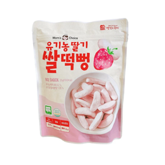 Bánh gạo hữu cơ thanh dẹt vị dâu Mom's Choice, 25g (6M+)