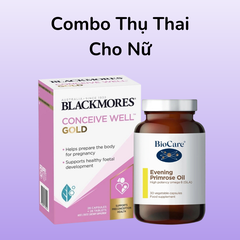 Combo Hỗ Trợ Thụ Thai Cho Nữ -  Bổ Trứng Blackmores & Tinh Dầu Hoa Anh Thảo Biocare