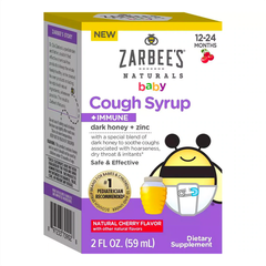 Siro Ho Và Tăng Đề Kháng Zarbee's Naturals Nội Địa Mỹ, 59Ml (12-24M)