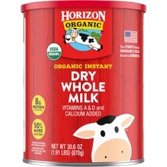 Sữa Bột Hữu Cơ Horizon Organic Dry Whole Milk Mỹ, 870G (12M+)