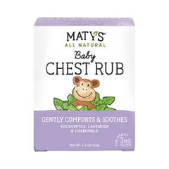 Dầu Bôi Ấm Ngực Maty's All Natural Baby Chest Rub, 43g (3M+)