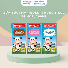 Sữa tươi Marigold, THÙNG 8 lốc 24 hộp, 200ml - Lốc 3 hộp