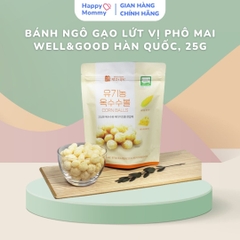 Bánh ngô gạo lứt vị phô mai Well&Good Hàn Quốc, 25g (6M+)
