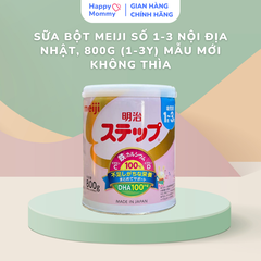 Sữa Bột Meiji Số 1-3 Nội Địa Nhật, 800G (1-3Y) MẪU MỚI KHÔNG THÌA
