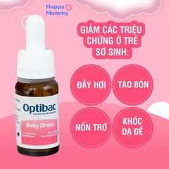 Men Vi Sinh Optibac Baby Drops Anh Màu Hồng Dạng Nhỏ Giọt, 30 Lần (0-3Y)
