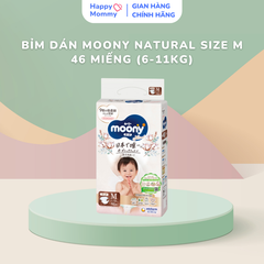 Bỉm Dán Moony Natural Size M 46 Miếng (6-11kg)
