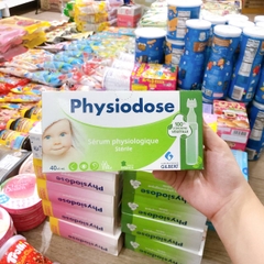 Nước Muối Sinh Lý Physiodose Vegetal Pháp Xanh Lá, Hộp 40 Ống x 5ML