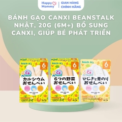 Bánh gạo Canxi Beanstalk Nhật, 20g (6m+) bổ sung canxi, giúp bé phát triển