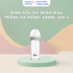 Bình Sữa OU Wish Màu Trắng, 140Ml (0M+)