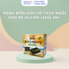Rong biển hữu cơ tách muối cho bé Alvins (15g) 6M+