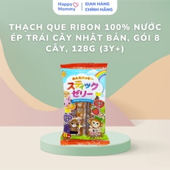 Thạch Que Ribon 100% Nước ép trái cây Nhật Bản, (3Y+)