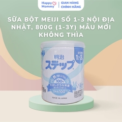 Sữa Bột Meiji Số 1-3 Nội Địa Nhật, 800G (1-3Y) MẪU MỚI KHÔNG THÌA