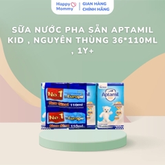 Sữa nước pha sẵn Aptamil Kid , nguyên thùng 36*110ml , 1y+ ( nguyên thùng )