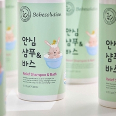 Sữa Tắm Gội Cho Bé Bebesolution Relief Shampoo & Bath Hàn Quốc, 300ML