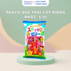 Thạch Que Ribon 100% Nước ép trái cây Nhật Bản, (3Y+)