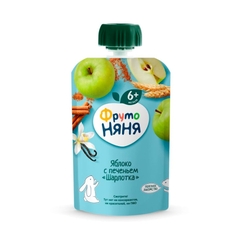 Trái Cây Nghiền Frutonyanya Nga Vị Táo, Vani, Quế, Lúa Mạch 90G (6M+)