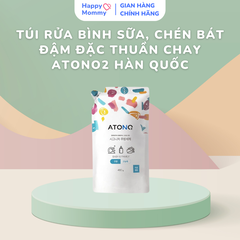 Túi rửa bình sữa, núm ti, chén bát đậm đặc thuần chay ATONO2 Hàn Quốc, 480g
