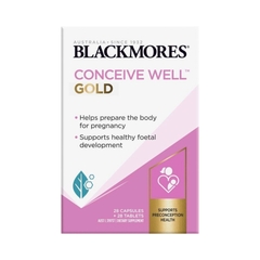 Viên Uống Blackmores Conceive Well Gold Bổ Trứng Tăng Thụ Thai, 28 Viên Nang & 28 Viên Nén