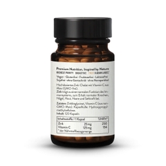 Viên Uống Bổ Sung Kẽm Hữu cơ 25mg + Vitamin C Sunday Naturals Đức, 120 Viên