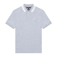 Áo Polo Tommy Hilfiger Interlock Collar Detail Reg / Light Grey Heather
