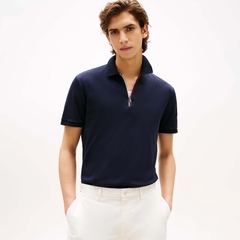 Áo Polo Tommy Hifiger Interlock Zip Reg /Desert Sky